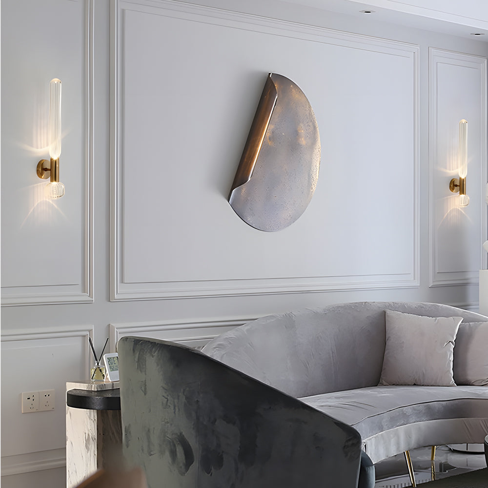 Elegant Gold Glass Tube Wall Light Modern Postmodern Up and Down Interior Sconce Lighting