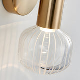 Elegant Gold Glass Tube Wall Light Modern Postmodern Up and Down Interior Sconce Lighting