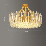 Elegant Golden Round Crystal Chandelier Luxury Modern Pendant Lighting for Dining and Living Rooms