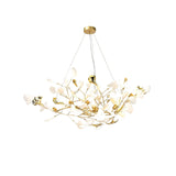 Elegant Handcrafted Ceramic Ginkgo Leaf Chandelier for Modern Luxury Living Rooms