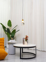 Elegant Handmade Crystal Glass Pendant Light Modern Floating Globe Hanging Lamp Gold