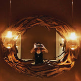 Elegant Handmade Crystal Glass Pendant Light Modern Floating Globe Hanging Lamp Gold