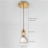 Elegant Handmade Crystal Glass Pendant Light Modern Floating Globe Hanging Lamp Gold