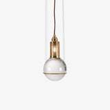 Elegant Handmade Crystal Glass Pendant Light Modern Floating Globe Hanging Lamp Gold