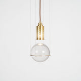 Elegant Handmade Crystal Glass Pendant Light Modern Floating Globe Hanging Lamp Gold