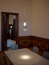 Elegant Handmade Crystal Glass Pendant Light Modern Floating Globe Hanging Lamp Gold