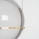 Elegant Handmade Crystal Glass Pendant Light Modern Floating Globe Hanging Lamp Gold
