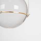 Elegant Handmade Crystal Glass Pendant Light Modern Floating Globe Hanging Lamp Gold