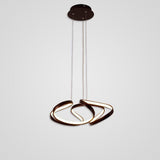 Elegant Interwoven Wave Design LED Gold Pendant Light Modern Metal Chandelier Ceiling Fixture