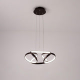 Elegant Interwoven Wave Design LED Gold Pendant Light Modern Metal Chandelier Ceiling Fixture