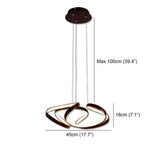 Elegant Interwoven Wave Design LED Gold Pendant Light Modern Metal Chandelier Ceiling Fixture