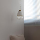 Elegant Mesh Tassel Glass Pendant Light Modern Brass Ceiling Hanging Fixture