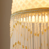 Elegant Mesh Tassel Glass Pendant Light Modern Brass Ceiling Hanging Fixture
