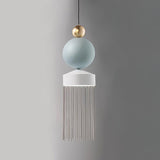 Elegant Metal Tassel Pendant Light with Integrated LED and Clear Glass Shade for Modern Interiors