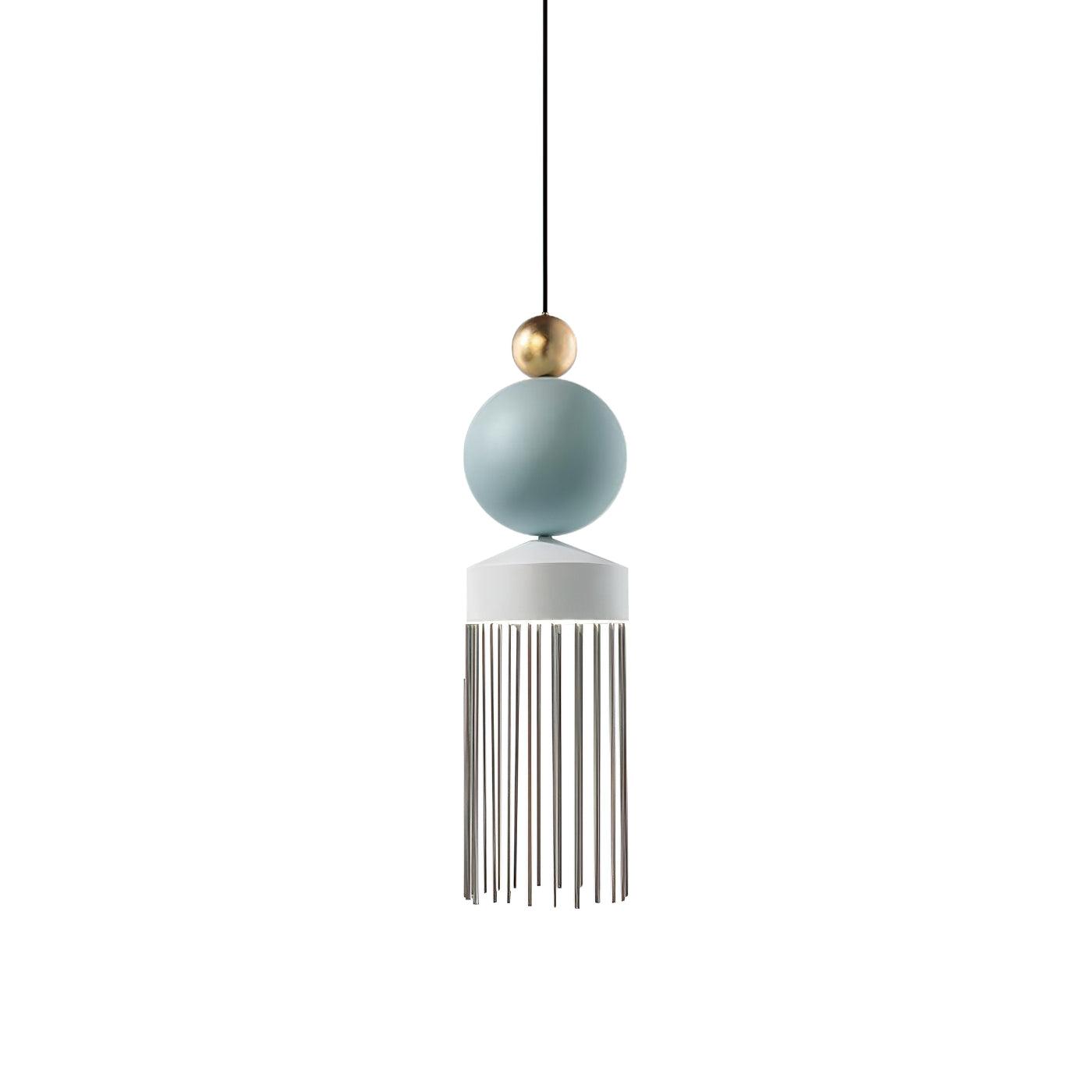 Elegant Metal Tassel Pendant Light with Integrated LED and Clear Glass Shade for Modern Interiors