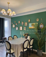 Elegant Mid Century Brass and Walnut Wood Chandelier with White Pleated Fabric Shades