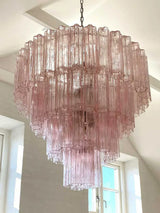 elegant-mid-century-modern-pink-glass-tube-chandelier-for-luxury-living-room-and-dining-areas