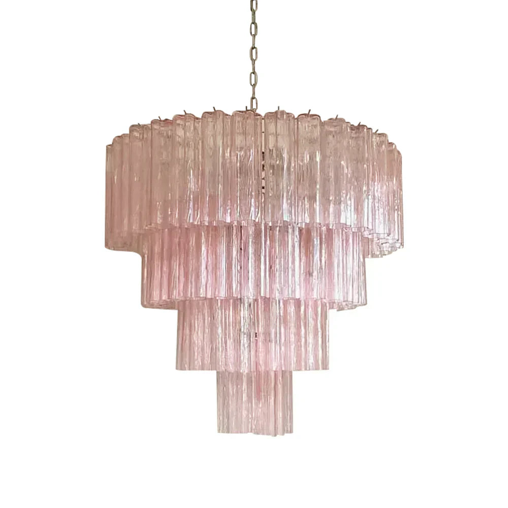 elegant-mid-century-modern-pink-glass-tube-chandelier-for-luxury-living-room-and-dining-areas