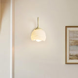 Elegant Milk White Blossom Floral Wall Sconce Indoor Glass Flower Shade Wall Light