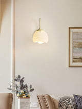 Elegant Milk White Blossom Floral Wall Sconce Indoor Glass Flower Shade Wall Light