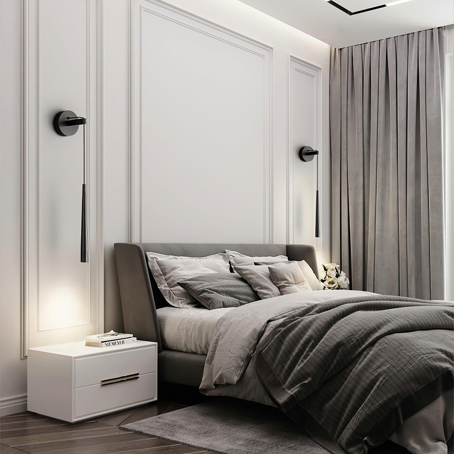 Elegant Modern Brass and Crystal Conical LED Wall Sconce for Indoor Spaces