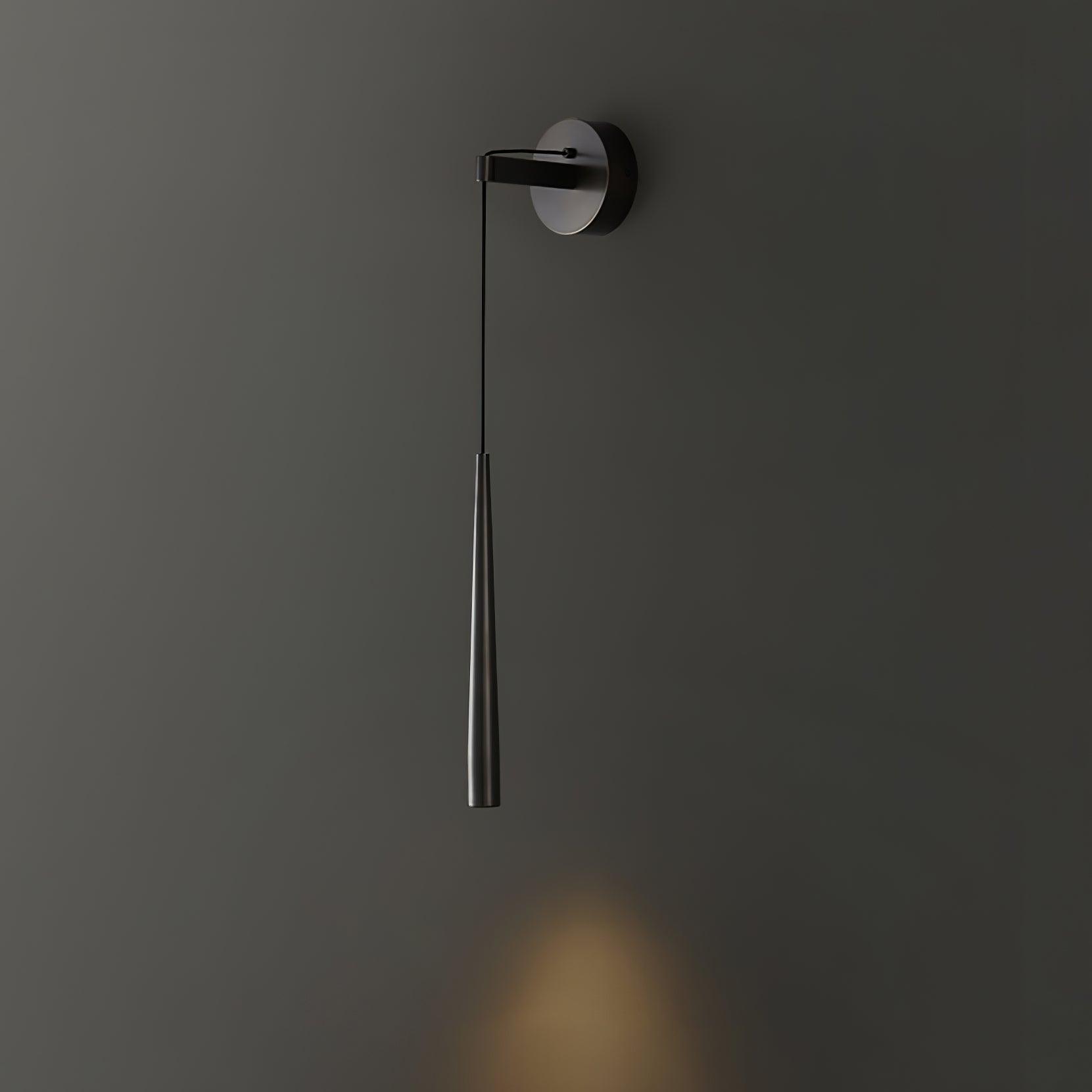 Elegant Modern Brass and Crystal Conical LED Wall Sconce for Indoor Spaces