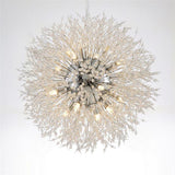 Elegant Modern Crystal Globe Chandelier Metal Firework Ceiling Light for Kitchen and Dining Room
