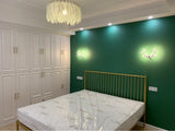 Elegant Modern Feather Pendant Light with Gold Metal Frame for Bedroom and Living Room