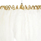Elegant Modern Feather Pendant Light with Gold Metal Frame for Bedroom and Living Room