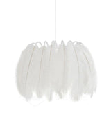 Elegant Modern Feather Pendant Light with Gold Metal Frame for Bedroom and Living Room