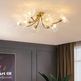 elegant-modern-flower-glass-petal-flush-mount-ceiling-light-in-polished-brass