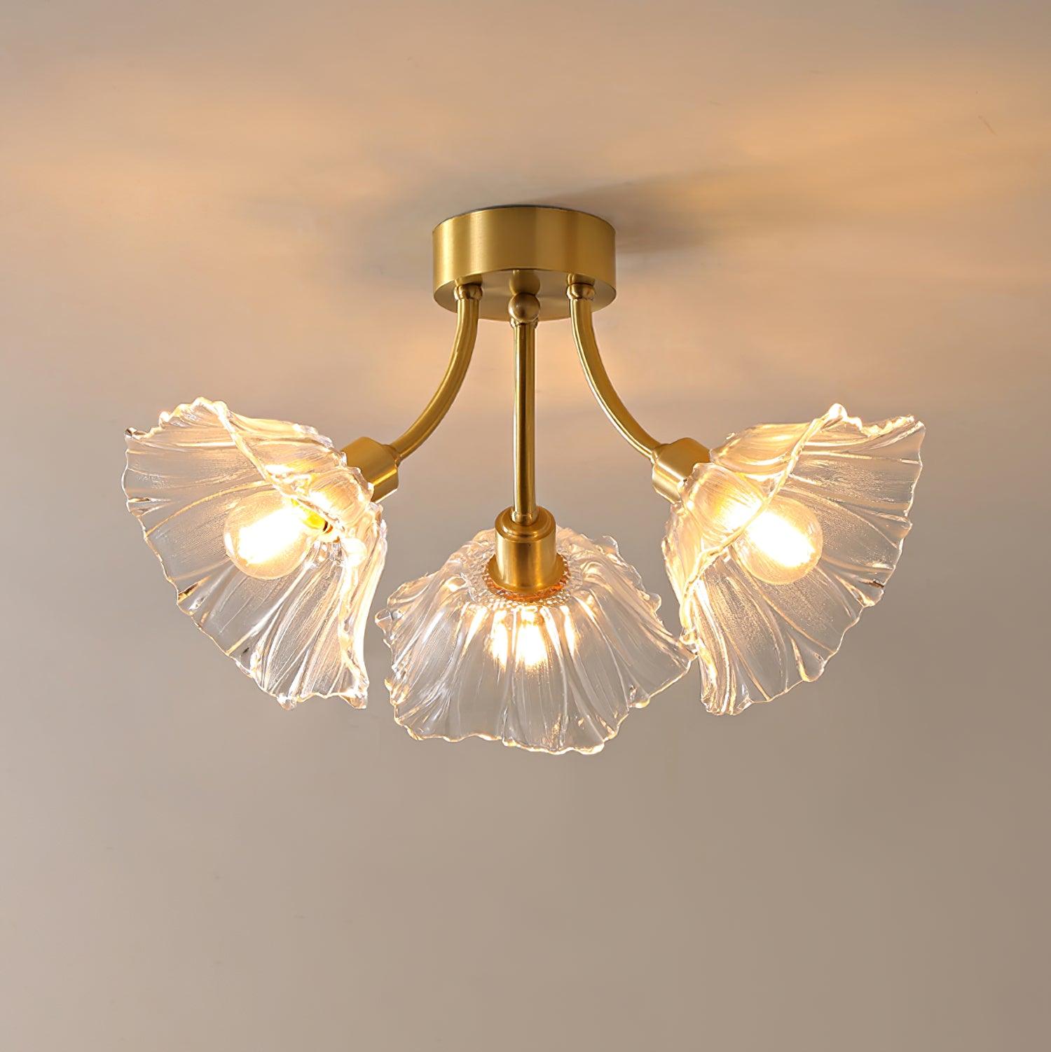 elegant-modern-flower-glass-petal-flush-mount-ceiling-light-in-polished-brass