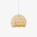 Elegant Mulberry Silk Moon Sphere Pendant Light Modern Indoor Hanging Lamp