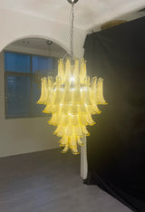 elegant-murano-hand-blown-caramel-glass-petal-chandelier-for-luxury-living-rooms-and-foyers