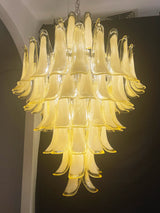 elegant-murano-hand-blown-caramel-glass-petal-chandelier-for-luxury-living-rooms-and-foyers