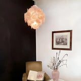 elegant-murano-pink-glass-disk-chandelier-for-modern-dining-room-lighting