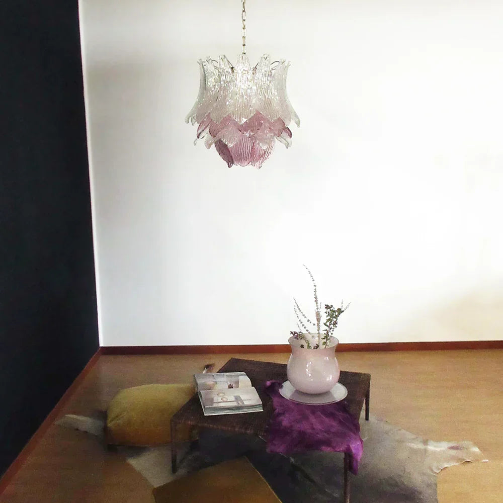 elegant-murano-style-amethyst-and-transparent-glass-flower-chandelier-for-living-room