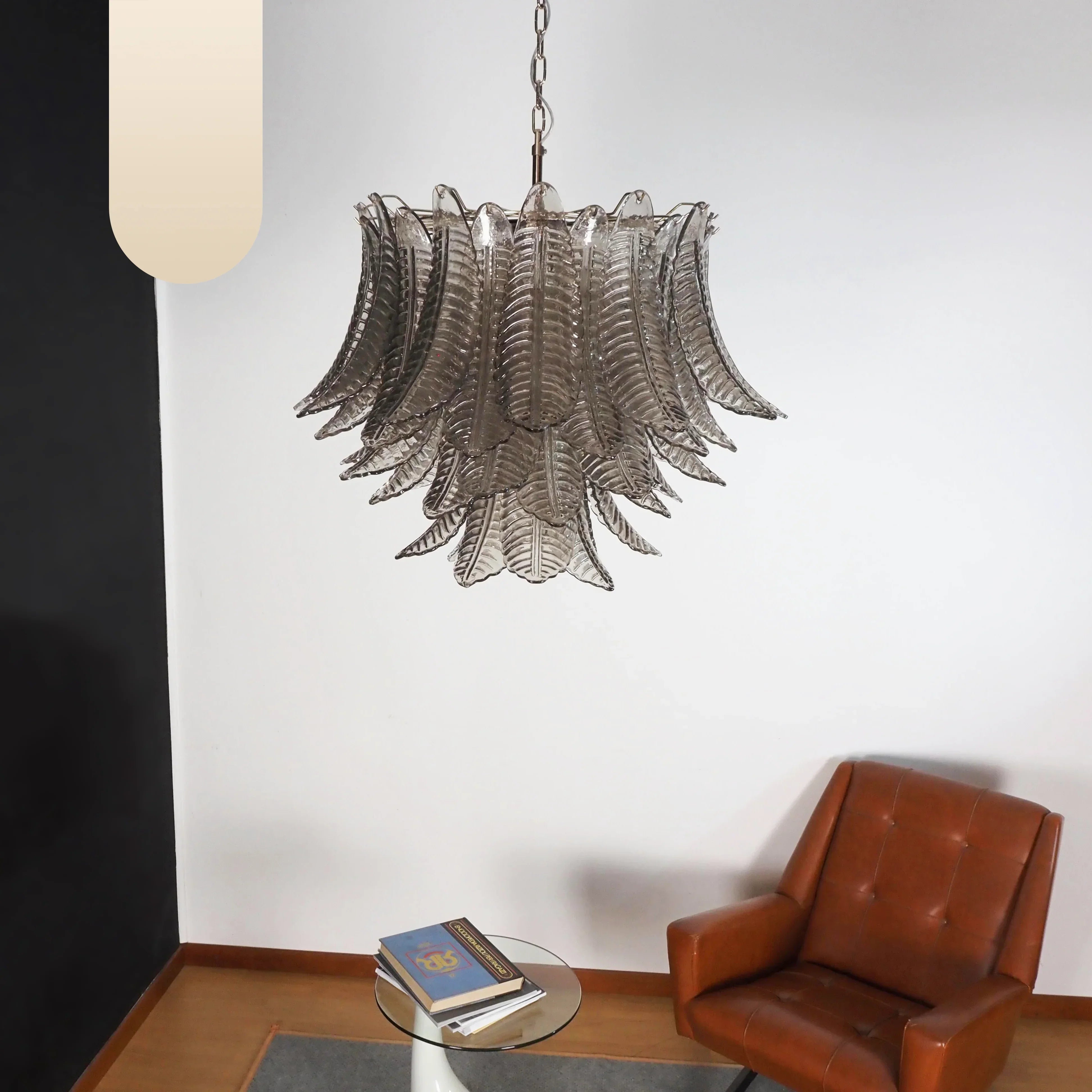 elegant-murano-style-smoked-glass-ferns-chandelier-for-luxury-living-room-decor