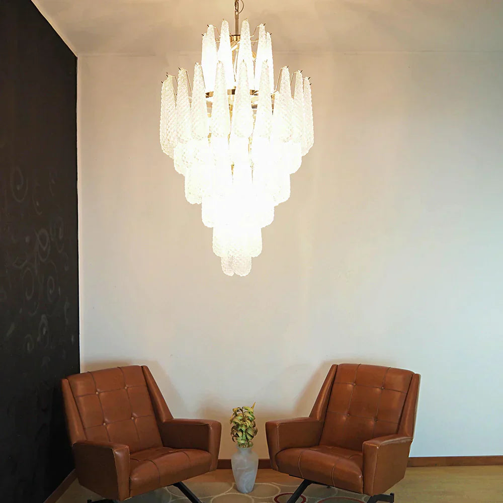 elegant-murano-style-transparent-glass-petal-chandelier-for-modern-living-room