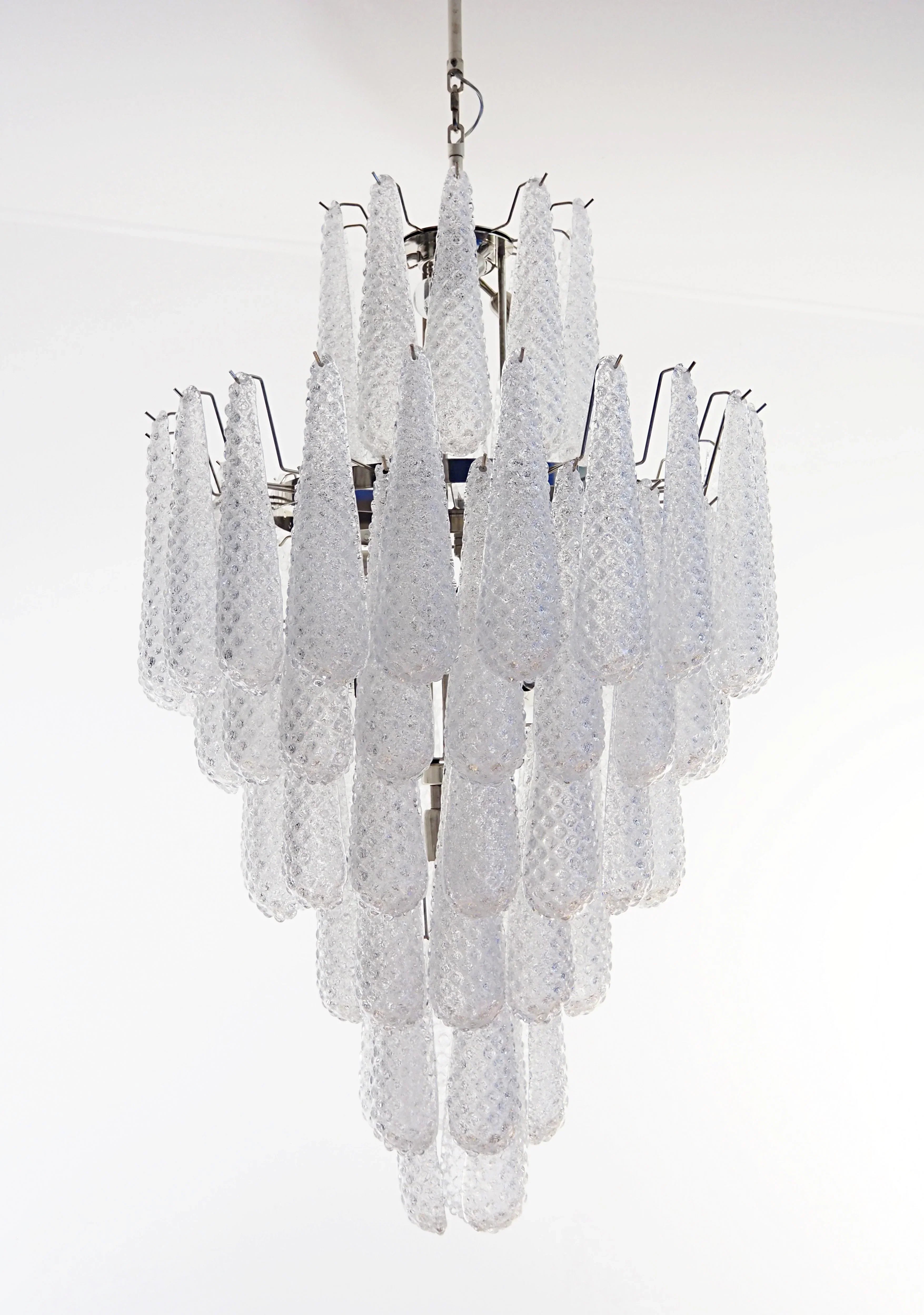 elegant-murano-style-transparent-glass-petal-chandelier-for-modern-living-room