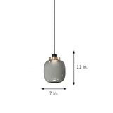Elegant Nordic Glass Globe LED Pendant Lamp Modern Kitchen Island Hanging Light for Dining Areas
