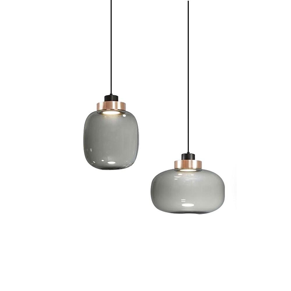 Elegant Nordic Glass Globe LED Pendant Lamp Modern Kitchen Island Hanging Light for Dining Areas