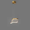 Elegant Nordic Gold Copper Acrylic Pendant Lamp with Irregular Geometric Shape