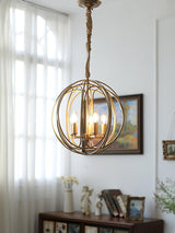 Elegant Ofelia Geometric Gold Circle Pendant Light for Contemporary Home Interiors