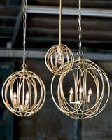 Elegant Ofelia Geometric Gold Circle Pendant Light for Contemporary Home Interiors