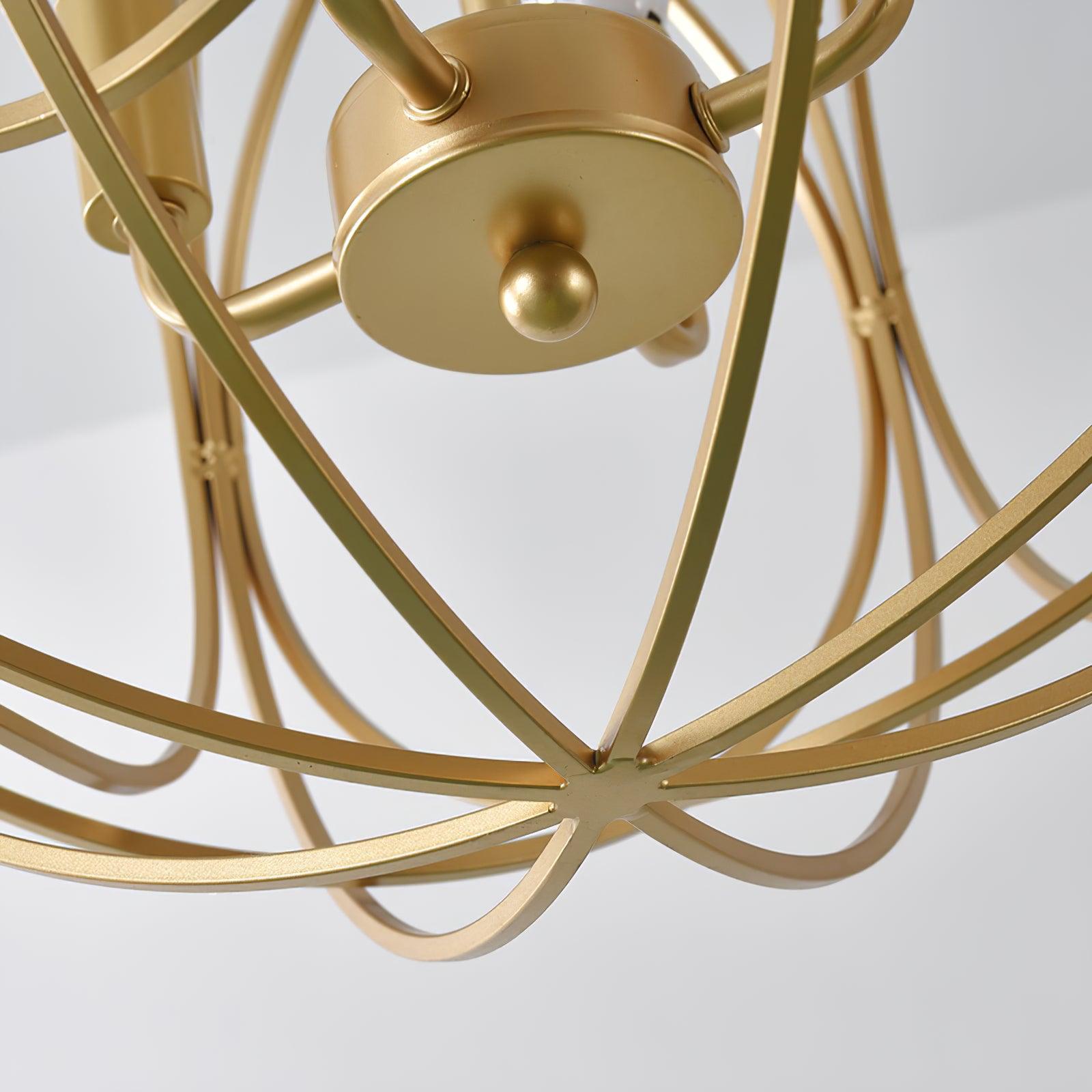 Elegant Ofelia Geometric Gold Circle Pendant Light for Contemporary Home Interiors