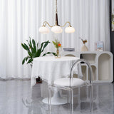 Elegant Persimmon Glass Chandelier Mid Century Modern Pendant Lighting