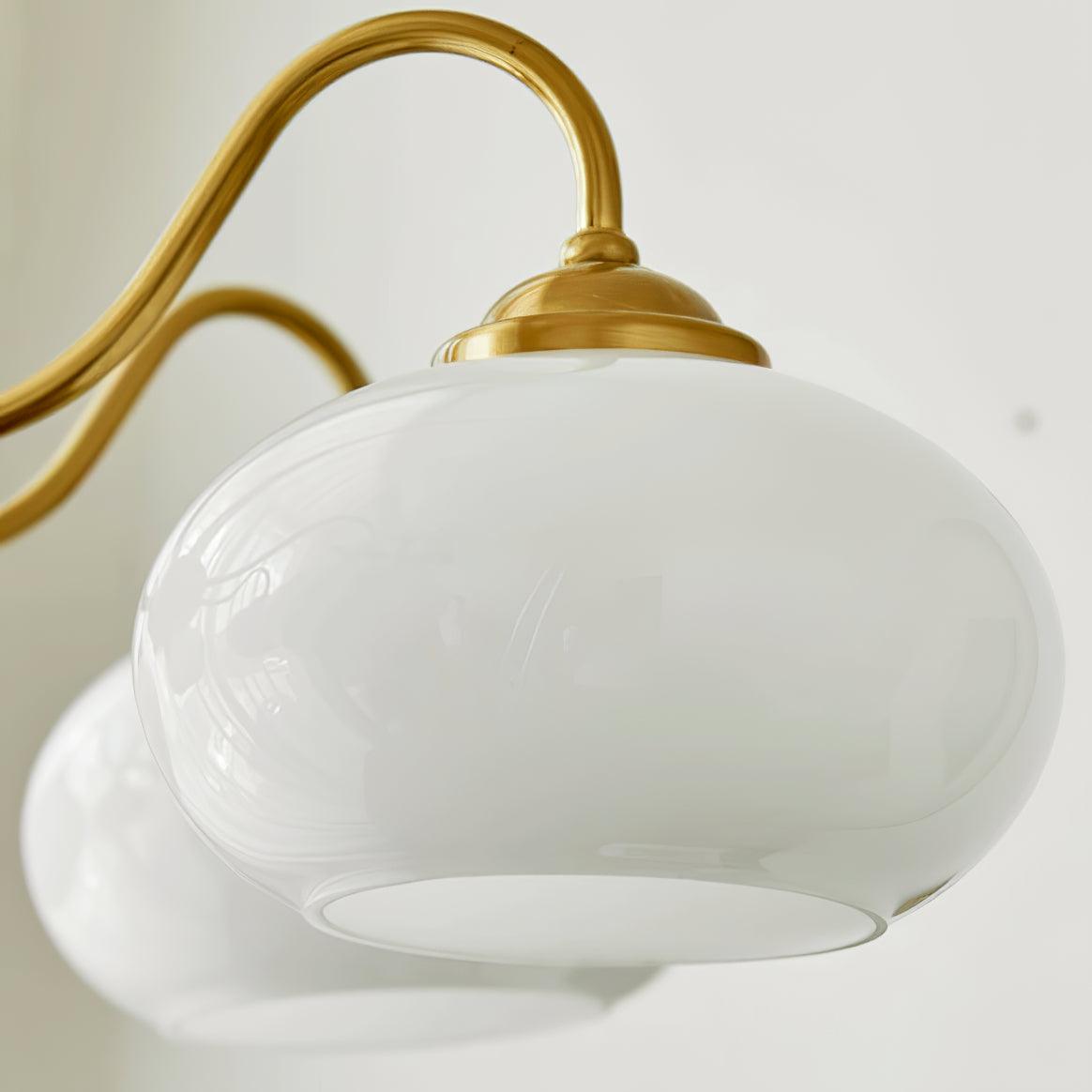 Elegant Persimmon Glass Chandelier Mid Century Modern Pendant Lighting