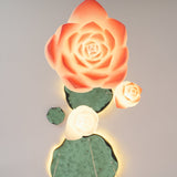 Elegant Pink and White Lotus Crown Floral Chandelier for Modern Living Spaces and Bedrooms