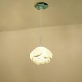 Elegant Pink and White Lotus Crown Floral Chandelier for Modern Living Spaces and Bedrooms